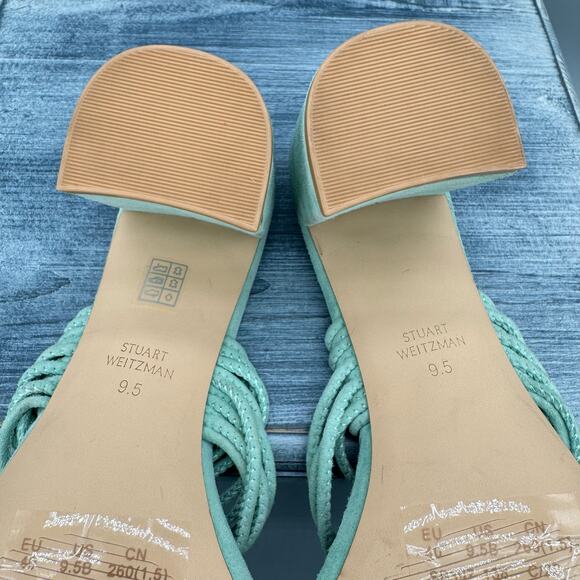 Stuart Weitzman Mint Green Heeled Sandals - Picture 10 of 11